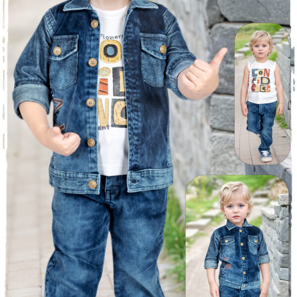 Boys Denim Co-Ord Set for 1-8 Year Old | Soft Casual Wear Outfit