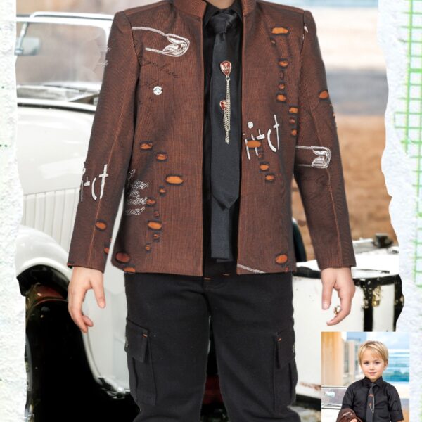 Minchu Boys Designer Blazer Set with Shirt & Pant – Premium Party Wear for Kids